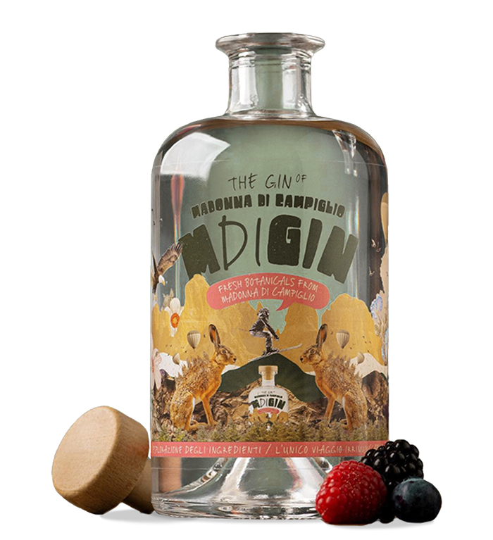 bottiglia di m di gin