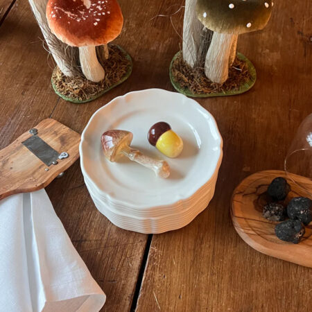 piatto ceramica homestube con funghi