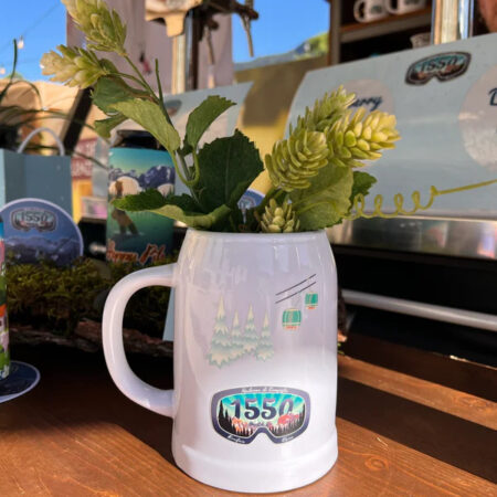 boccale ceramica logo 1550 birrificio alpino